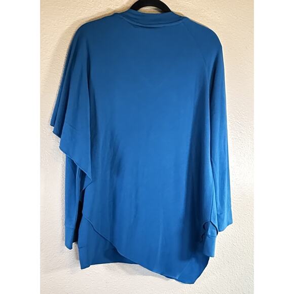 NWT Soft Surroundings PM Petite M Madeline Tunic Top Teal Legion Blue Layered - Picture 4 of 8